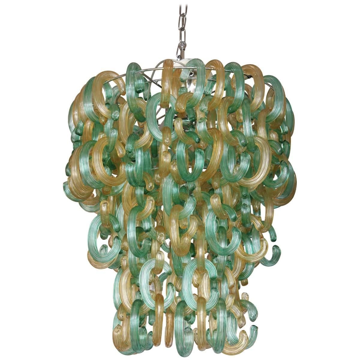 1970s Verner Panton Chrome And Glass Chandelier For Sale At 1stdibs Inside Current Turquoise Ball Chandeliers (View 15 of 20)