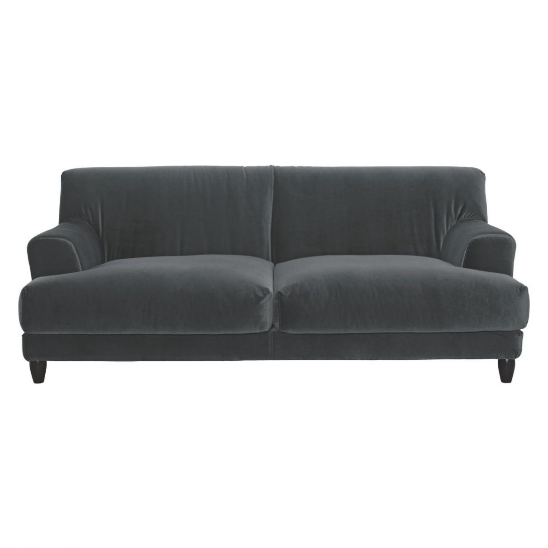 2019 64 Examples Compulsory Askem Dark Grey Velvet Seater Sofa Zoom Inside Kijiji Montreal Sectional Sofas (View 17 of 20)