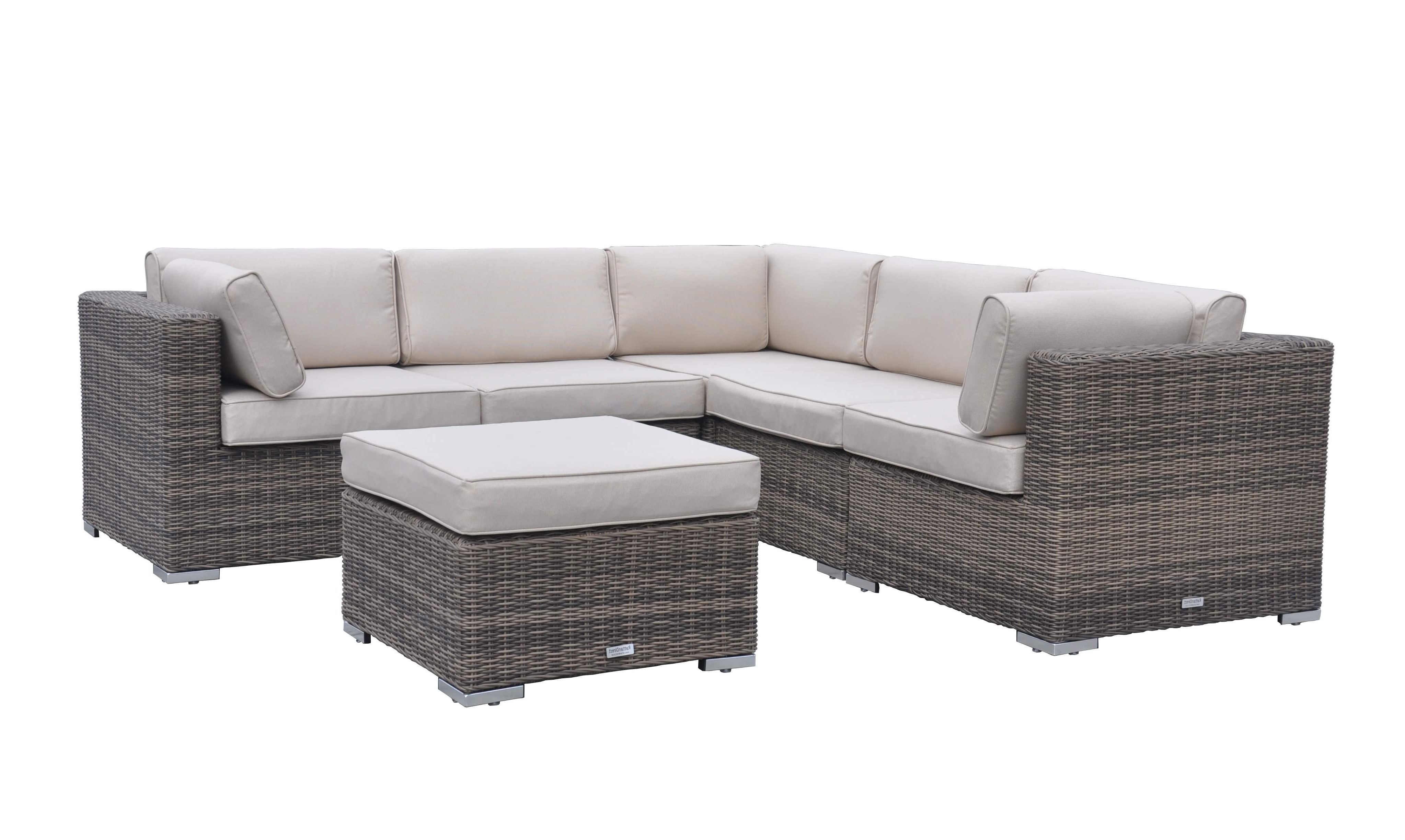 6 Piece Florida Corner Set – Truffle And Champagne Pertaining To Best And Newest Corner Sofa Chairs (Photo 1 of 20)