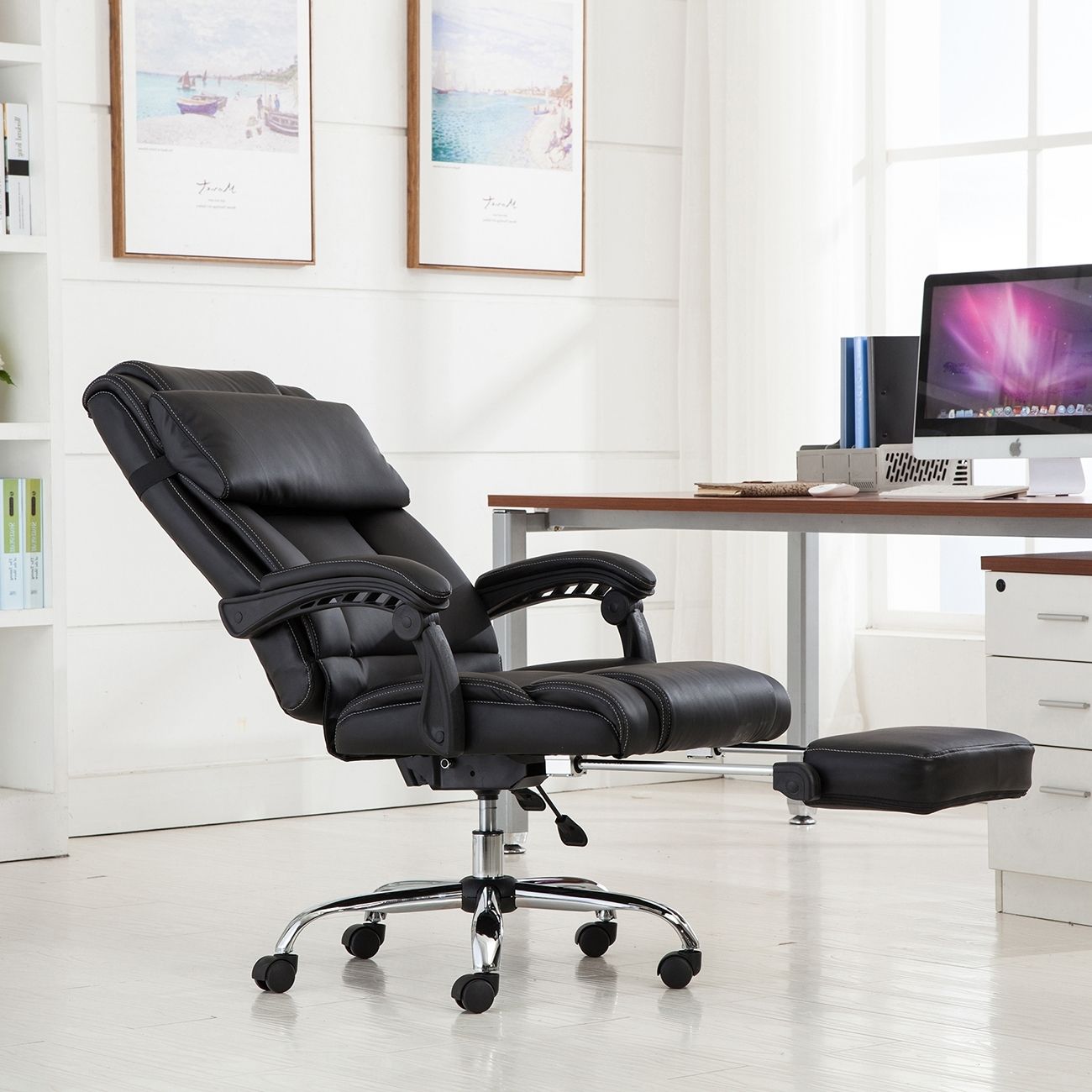 Best And Newest Executive Reclining Office Chair Ergonomic High Back Leather Pertaining To Executive Office Chairs Reclining (View 12 of 20)