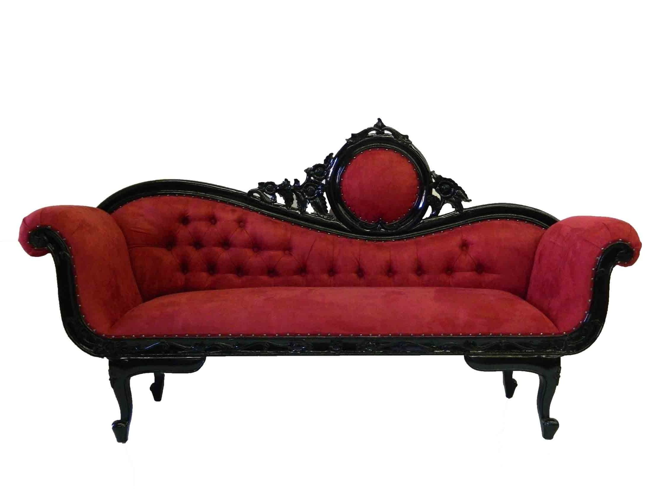 Black And Red Couch Sofa Victorian Goth Gothic Furniture Decor For In Best And Newest Gothic Sofas (View 4 of 20)