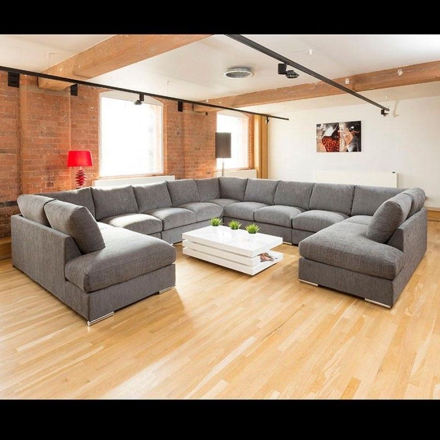 C Shaped Sofas Within Most Recently Released Extra Large Unique Sofa Set Settee Corner Group C Shape Grey  (View 14 of 20)