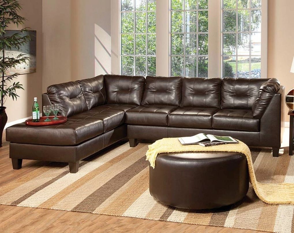 Chocolate Brown Leather Sectional #1 Enchanting Chocolate Brown Throughout Most Recent The Bay Sectional Sofas (Photo 1 of 20)