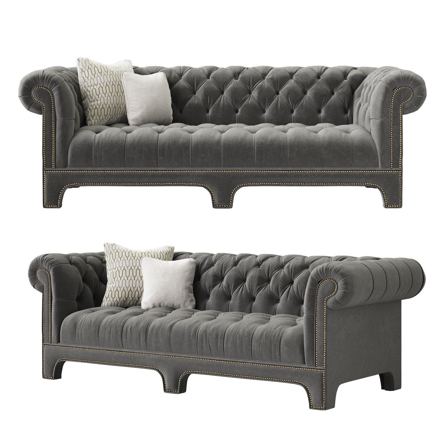Claudette Sofa – Mitchell Gold Bob Williams 3d Model Max Fbx Pertaining To Fashionable Mitchell Gold Sofas (Photo 1 of 20)
