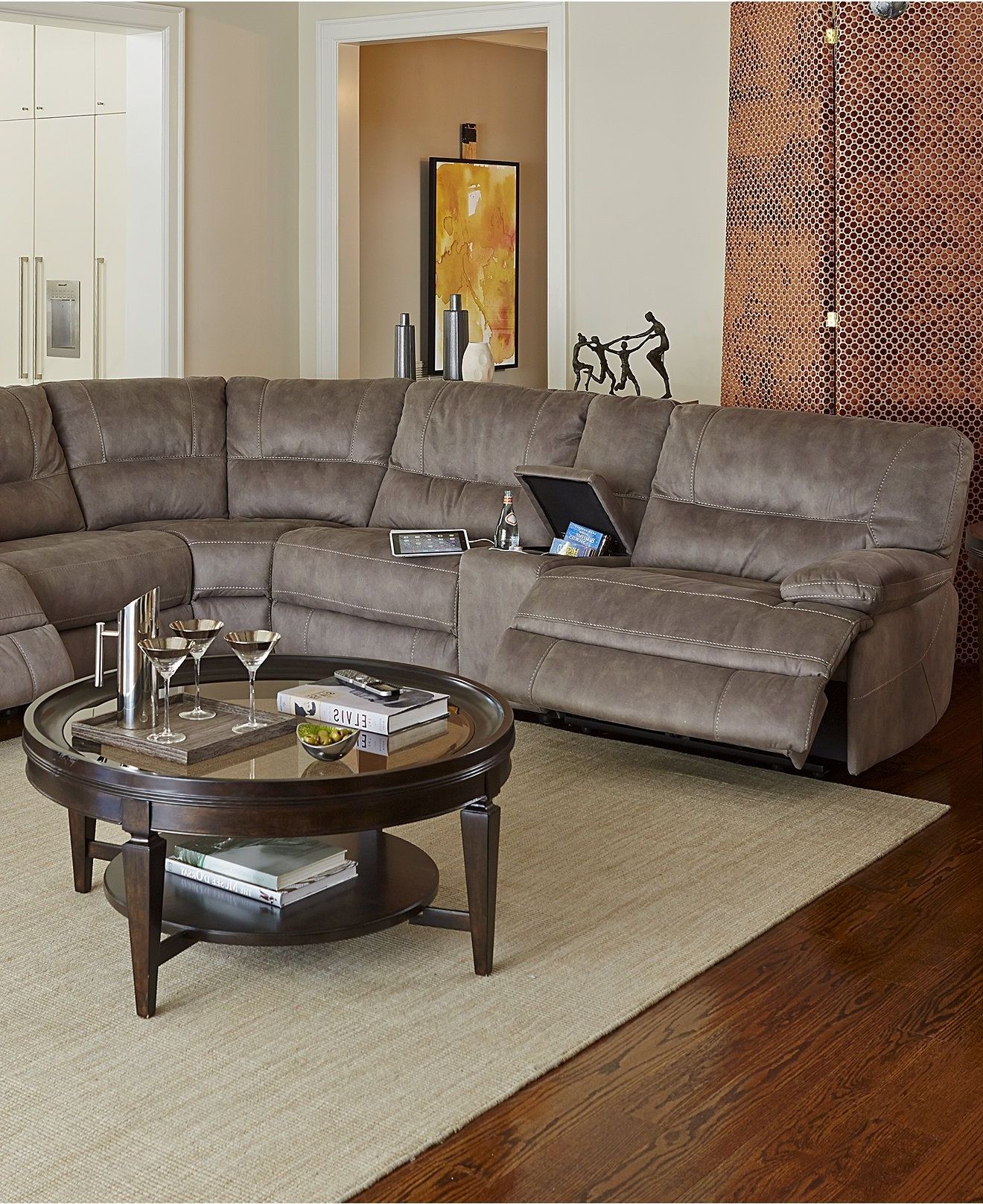 Closeout! Liam Fabric Power Reclining Sectional Sofa Collection Pertaining To Widely Used Jedd Fabric Reclining Sectional Sofas (View 1 of 20)