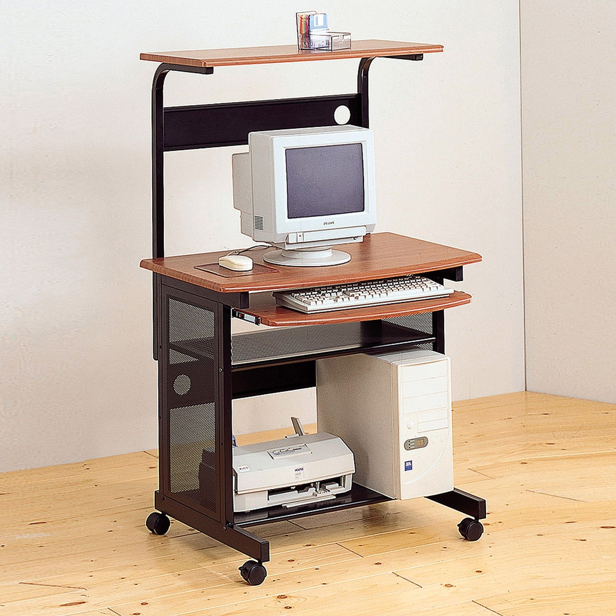 Computer Desks At Walmart Within Most Popular Coaster Mobile Station Computer Desk – Walmart (View 2 of 20)