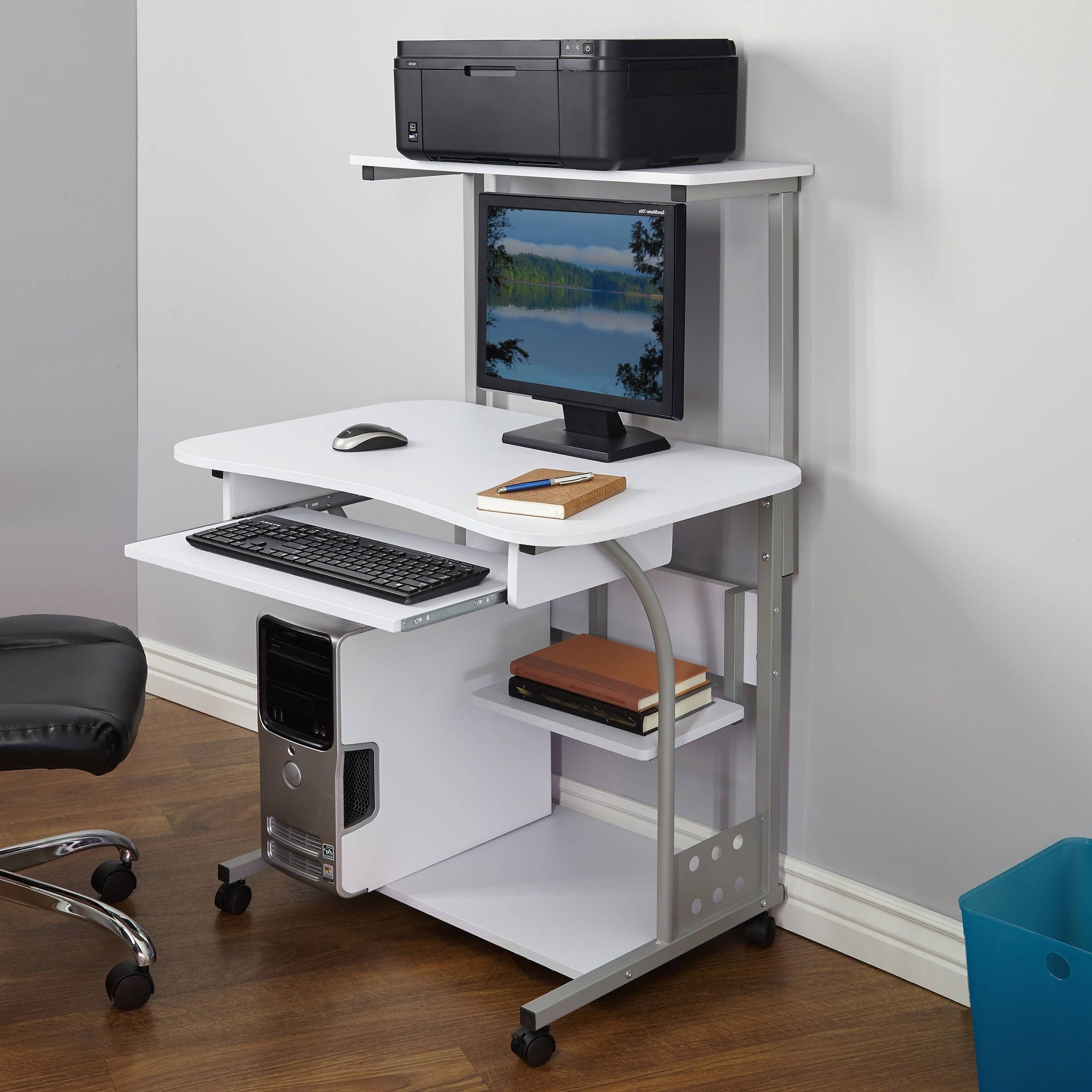 Featured Photo of 20 Best Computer Desks with Printer Shelf