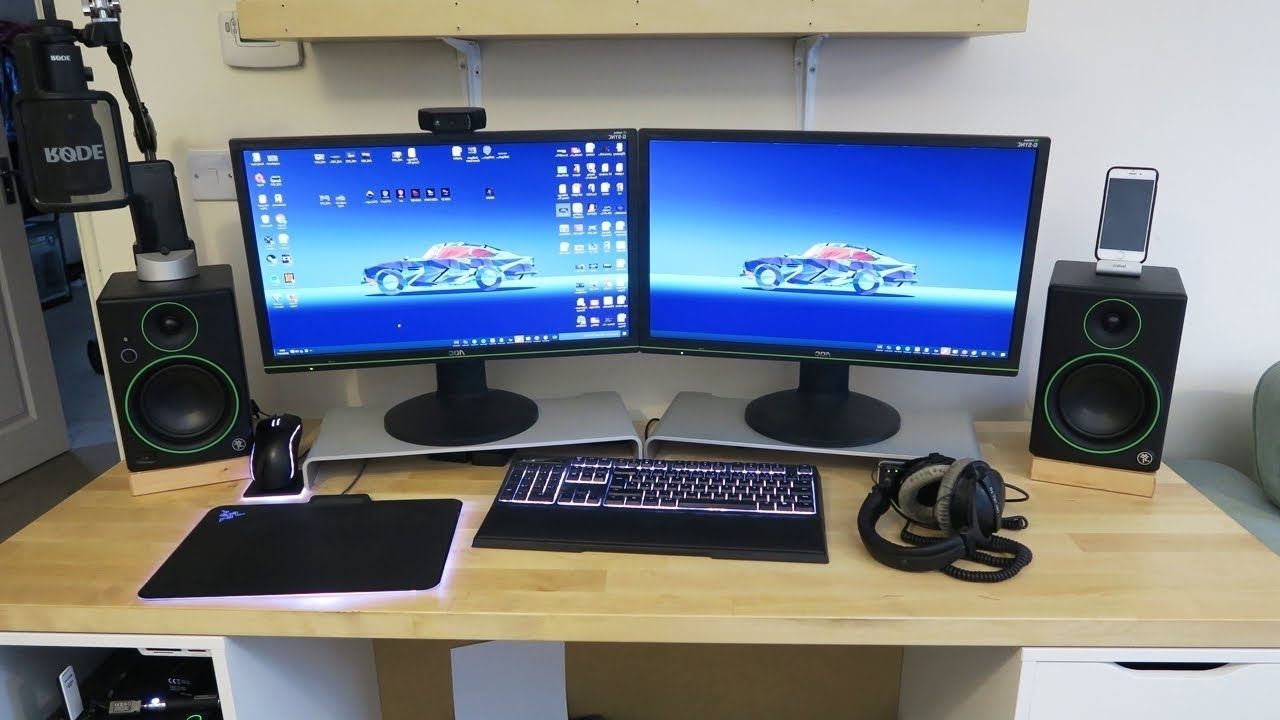 Computer Editing Desks Inside Popular My Gaming Setup & Ikea Desk Pc Editing Workstation Tour (summer (View 8 of 20)