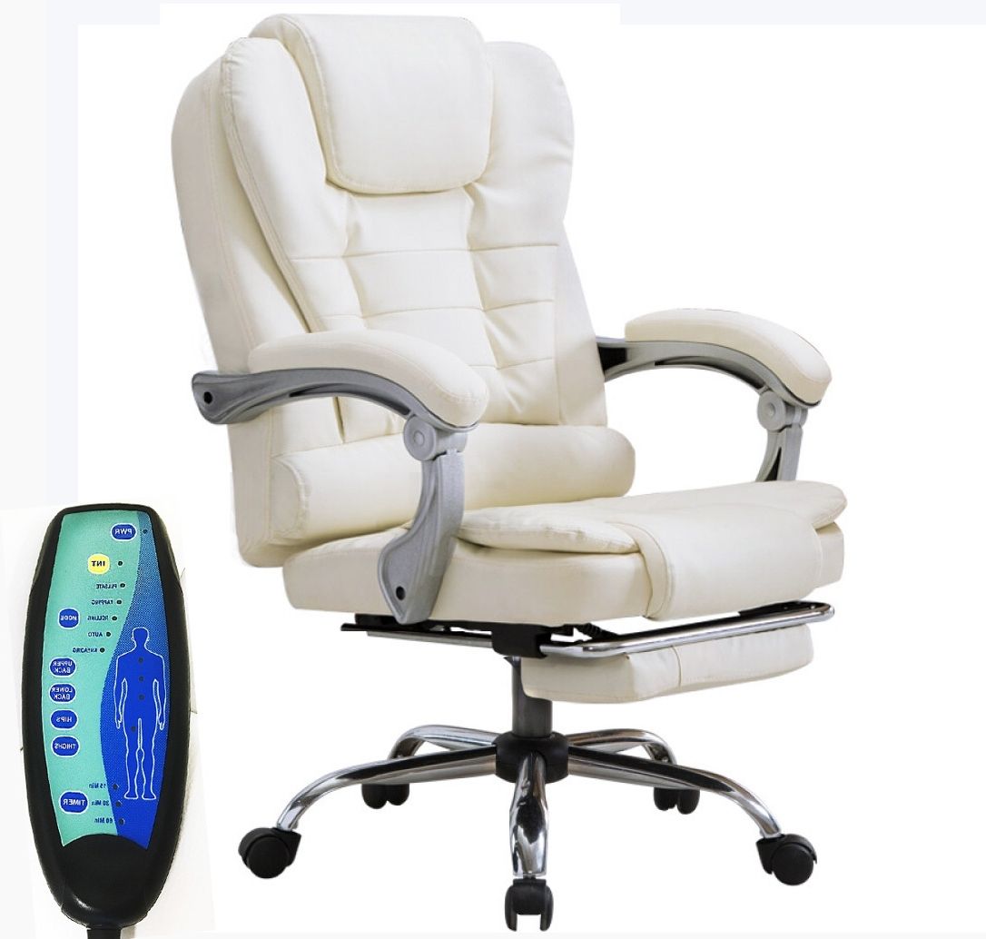 Current Executive Office Chairs With Footrest Throughout Apex Deluxe Executive Reclining Office Computer Chair With Foot (View 12 of 20)