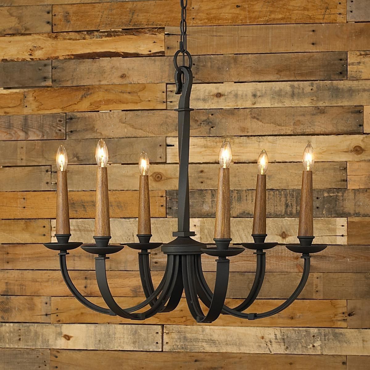 Current Modernized Rustic Iron Chandelier – Small (View 12 of 20)