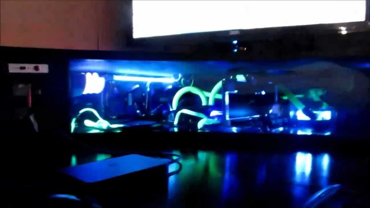 Custom Computer Desks Within Newest Best Custom Computer Desk – Gaming Setup Liquid Cooled – Youtube (View 11 of 20)