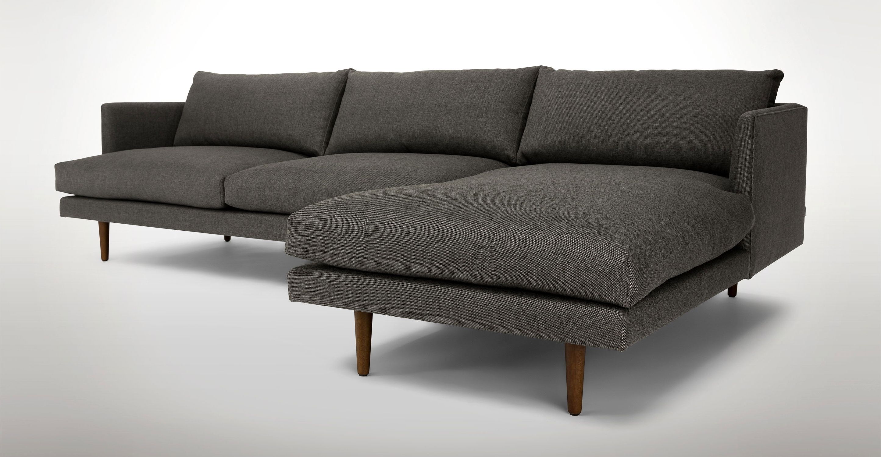 Dark Gray Left Sectional Sofa Upholstered (View 10 of 20)