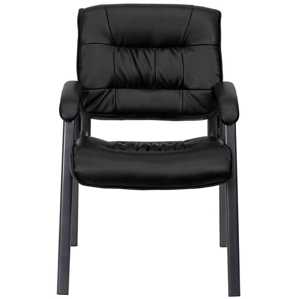 Executive Office Side Chairs For Famous Flash Furniture Bt 1404 Bkgy Gg Black Leather Executive Side Chair (View 5 of 20)