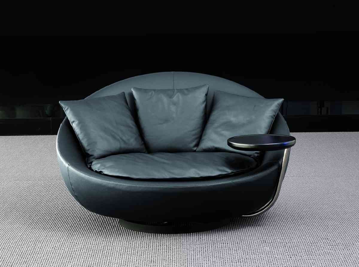 Fashionable Big Round Sofa Chairs With Regard To Sofa : Layout 1 Round Sofa Chair Mid Century Modern Sofa‚ Black (View 8 of 20)