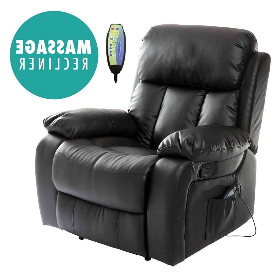 Fashionable Gaming Sofa Chairs Within Home Decor: Fetching Massage Recliner Chairs And Chester Heated (Photo 3 of 20)
