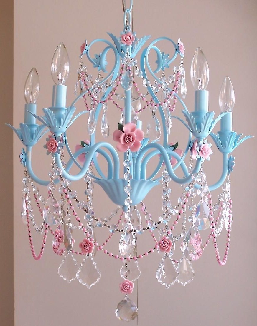 Fashionable Turquoise And Pink Chandeliers For Love This! I'm Thinking These Colors For The Room (View 1 of 20)