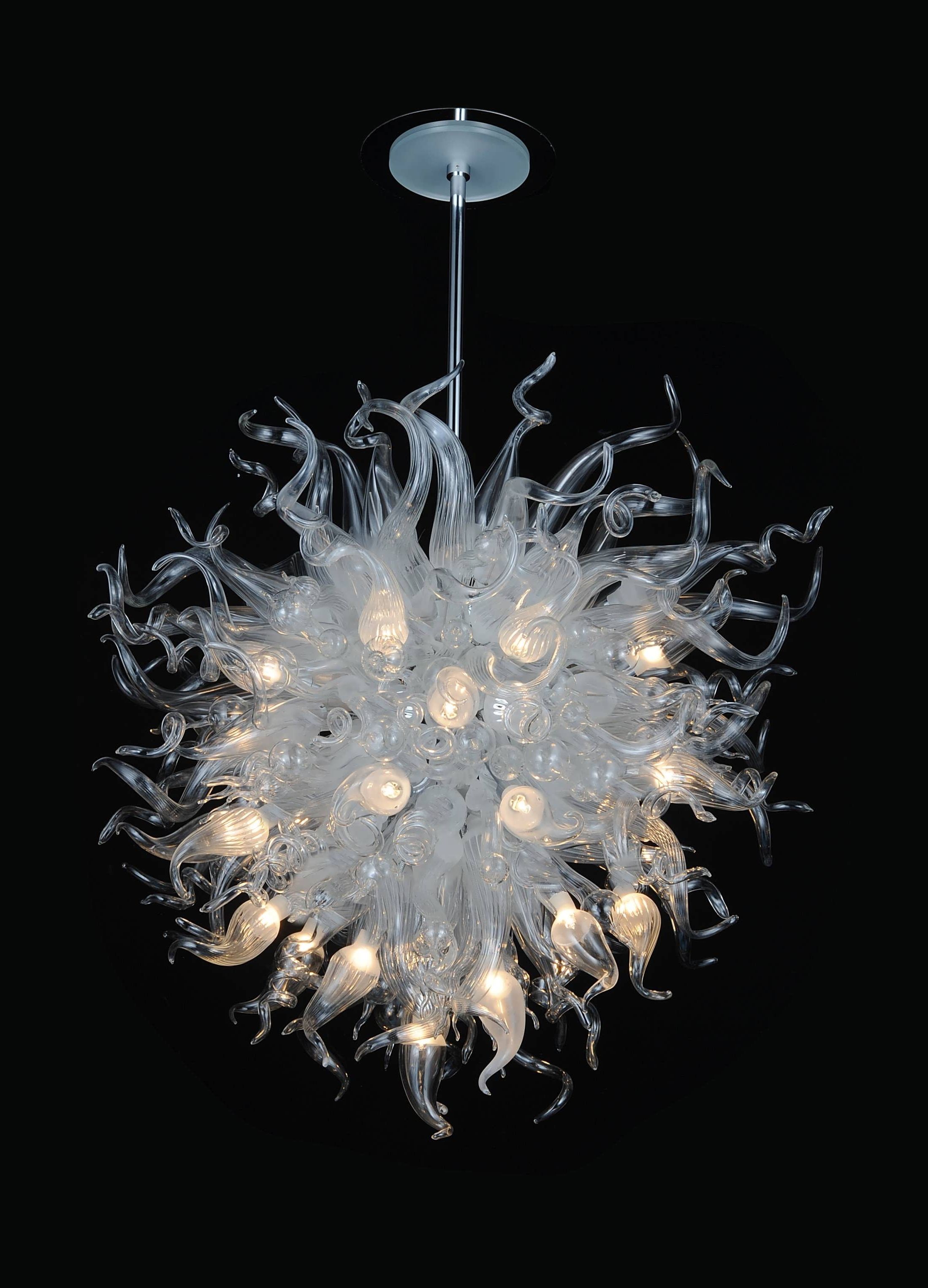 Favorite Small Glass Chandeliers Throughout Amazing Blown Glass Chandeliers With Chandelier Pottery Barn Designs (View 16 of 20)