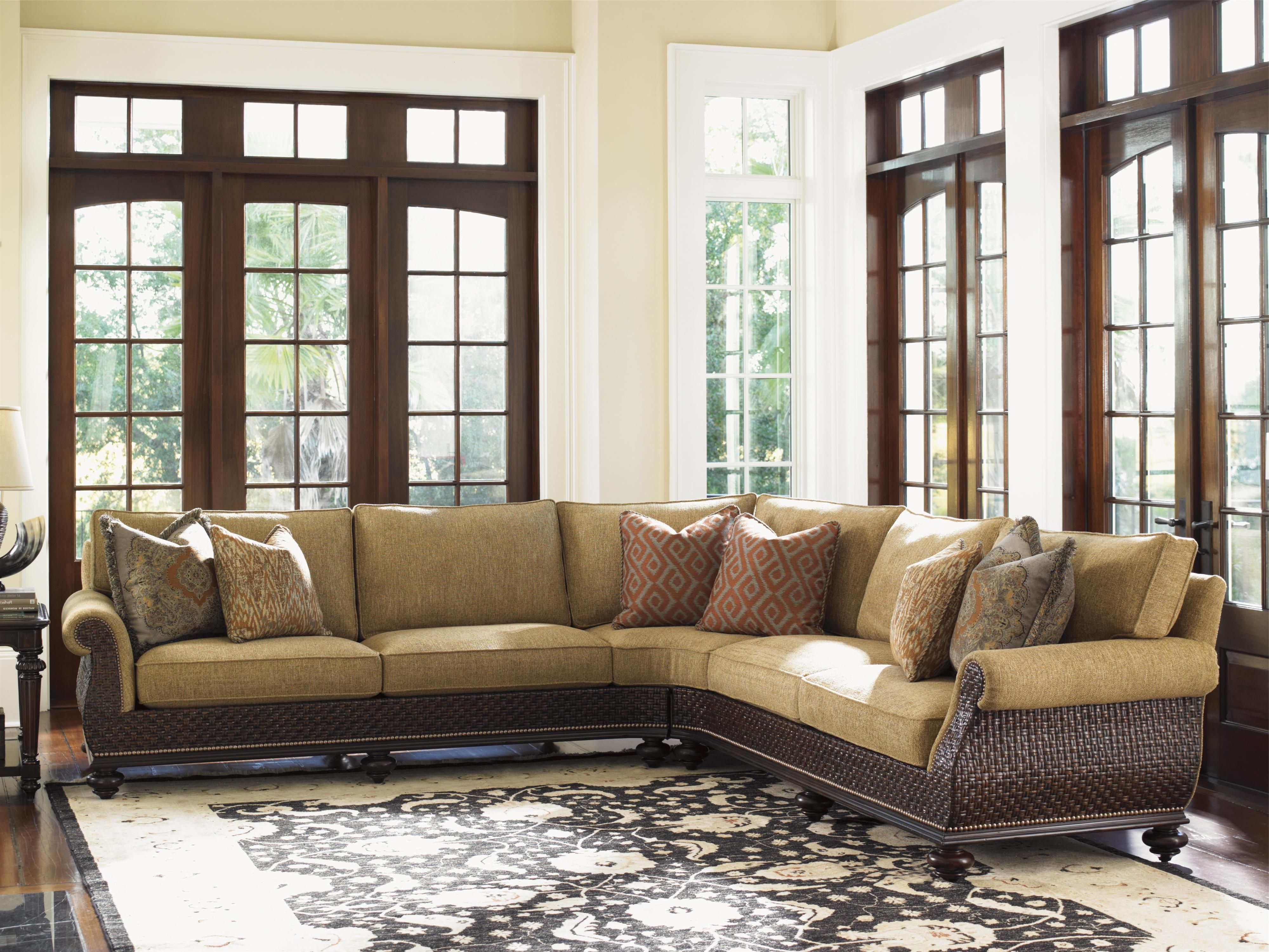 Hawaii Sectional Sofas Regarding Most Current Tommy Bahama Home Island Traditions Westbury Sectional Sofa With (View 1 of 20)