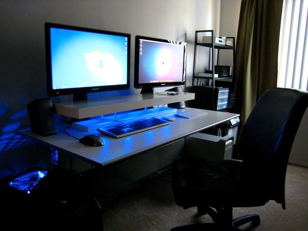 Http://devintavern In Computer Desks For Dual Monitors (View 1 of 20)