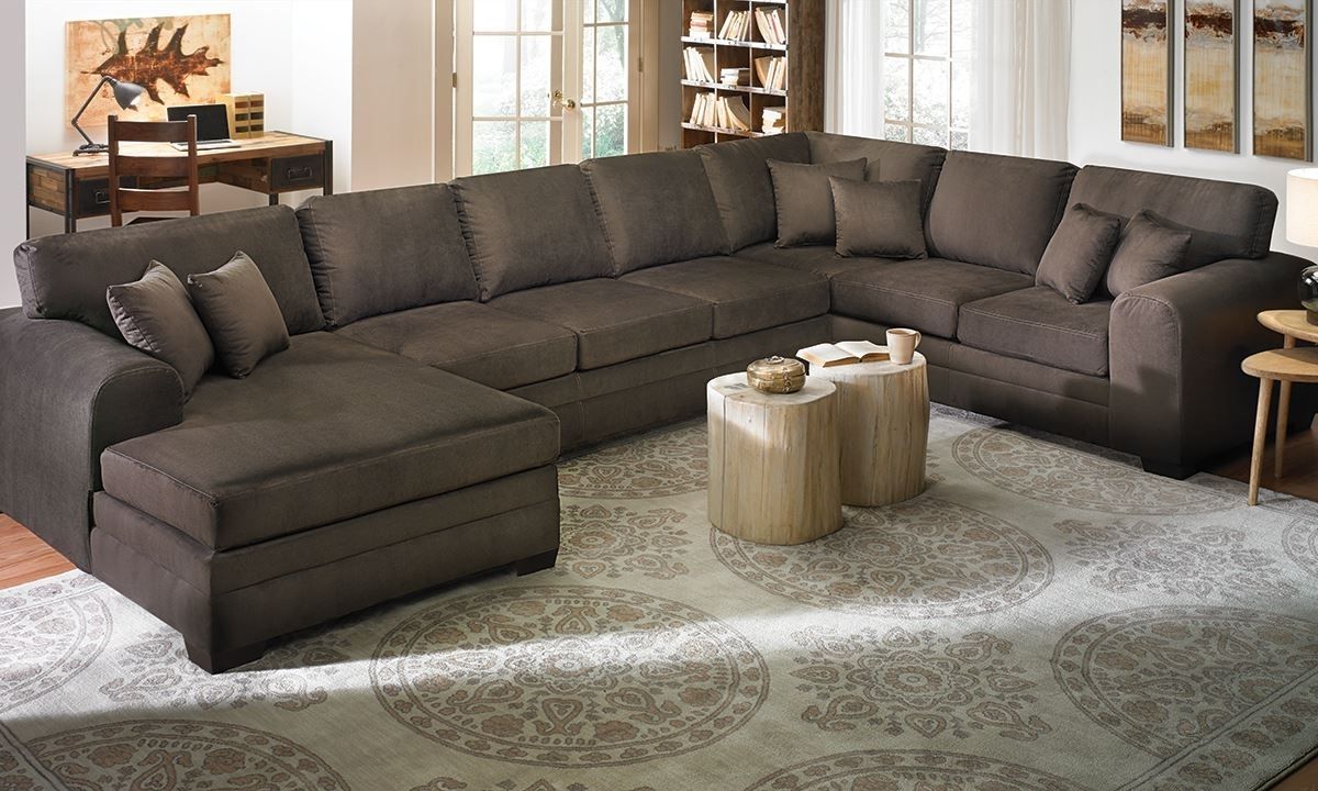 Large Sectional Sofas Pertaining To Recent Sophia Oversized Chaise Sectional Sofa (View 1 of 20)