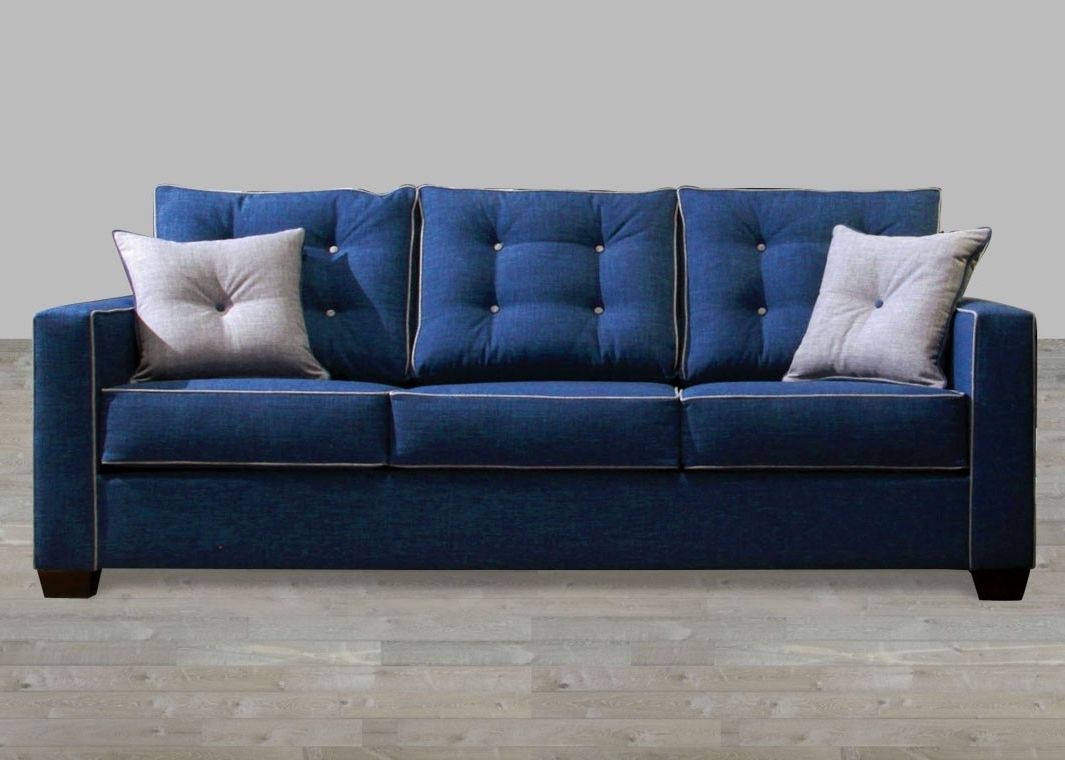 Latest Contemporary Blue Fabric Sofa Within Fabric Sofas (Photo 1 of 20)