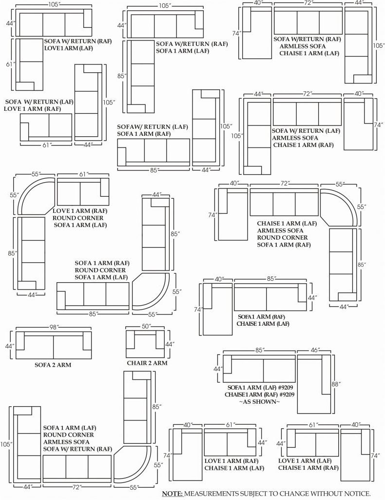 Latest Inspirational Sectional Sofa Sizes With Additional Sofas And With Measurements Sectional Sofas (View 16 of 20)