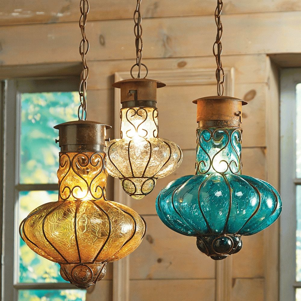 Latest Turquoise Glass Chandelier Lighting Throughout Flower Glass Pendant Lights (View 6 of 20)