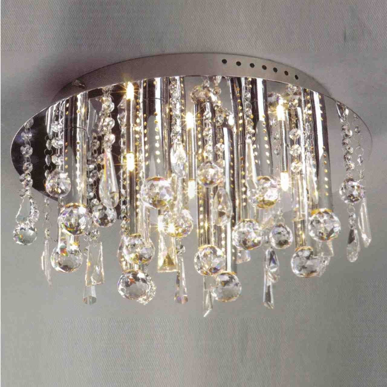 Light : Fetching Crystal Flush Mount Lighting Brizzo St Gold Coast With Regard To Preferred Wall Mount Crystal Chandeliers (Photo 1 of 20)