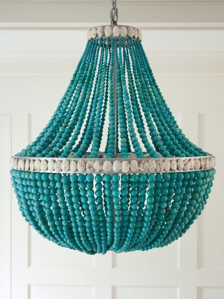 Lighting Love Throughout Turquoise Blue Beaded Chandeliers (View 2 of 20)