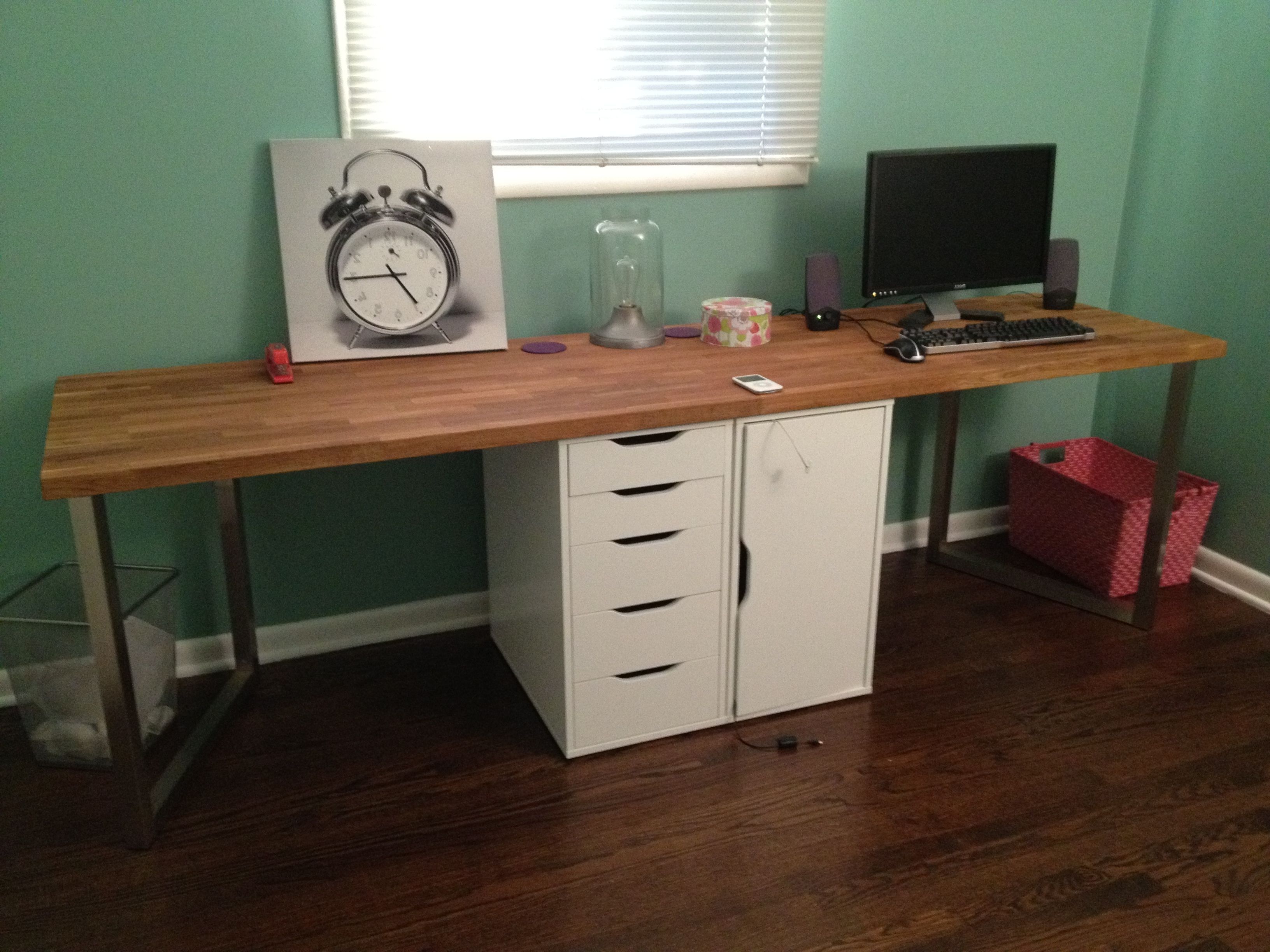 Long Computer Desks Intended For Popular Top 74 Superlative Small Black Desk Wooden Long Secretary (View 5 of 20)