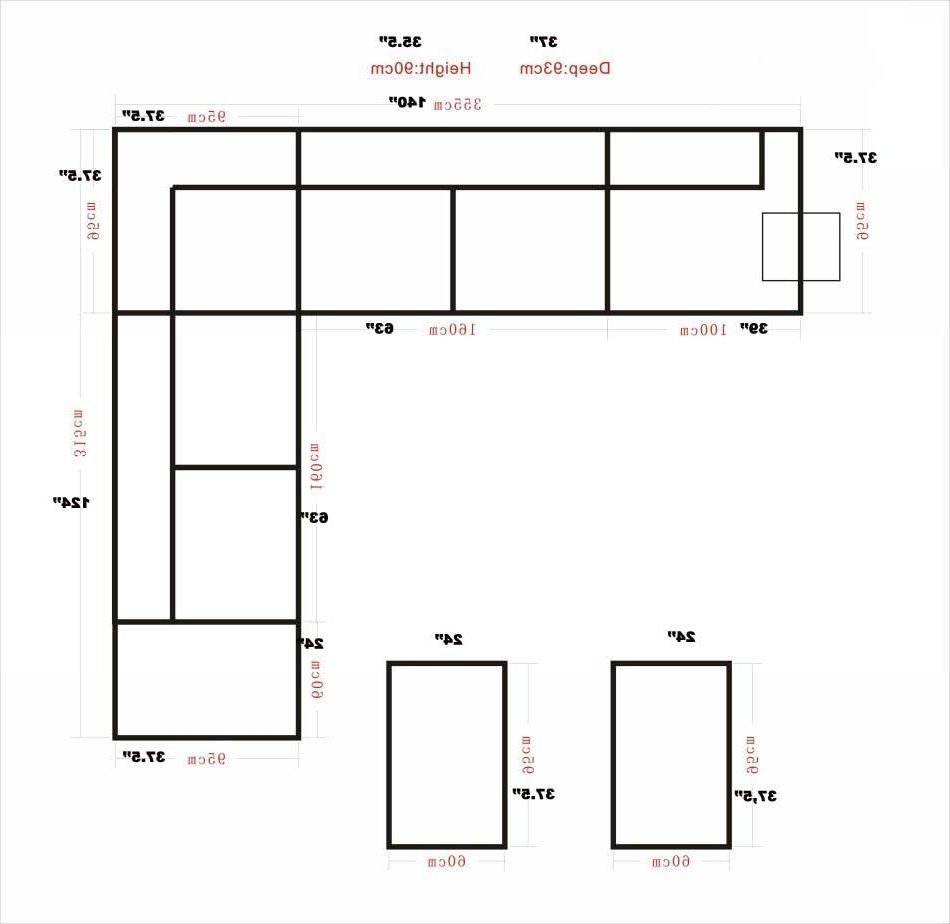 Measurements Sectional Sofas Pertaining To Favorite Awesome Modern Sectional Sofa Dimensions Images – Liltigertoo (View 4 of 20)