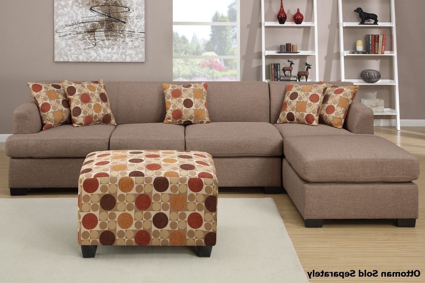 Montreal Sectional Sofas Throughout Most Up To Date Montreal Iii Beige Fabric Sectional Sofa – Steal A Sofa Furniture (View 16 of 20)