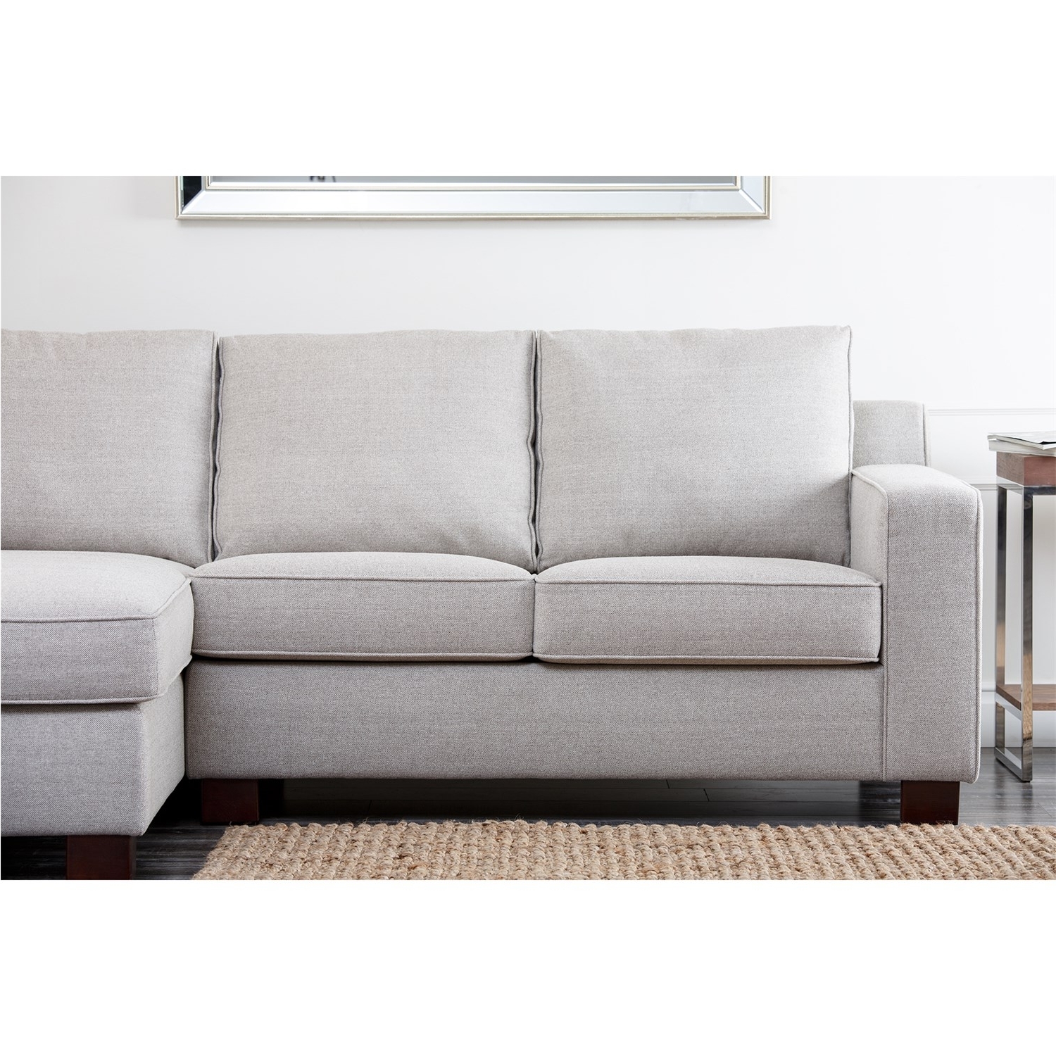 Most Current Abbyson Living Rl 1321 Gry Regina Grey Fabric Sectional Sofa In Regina Sectional Sofas (Photo 1 of 20)