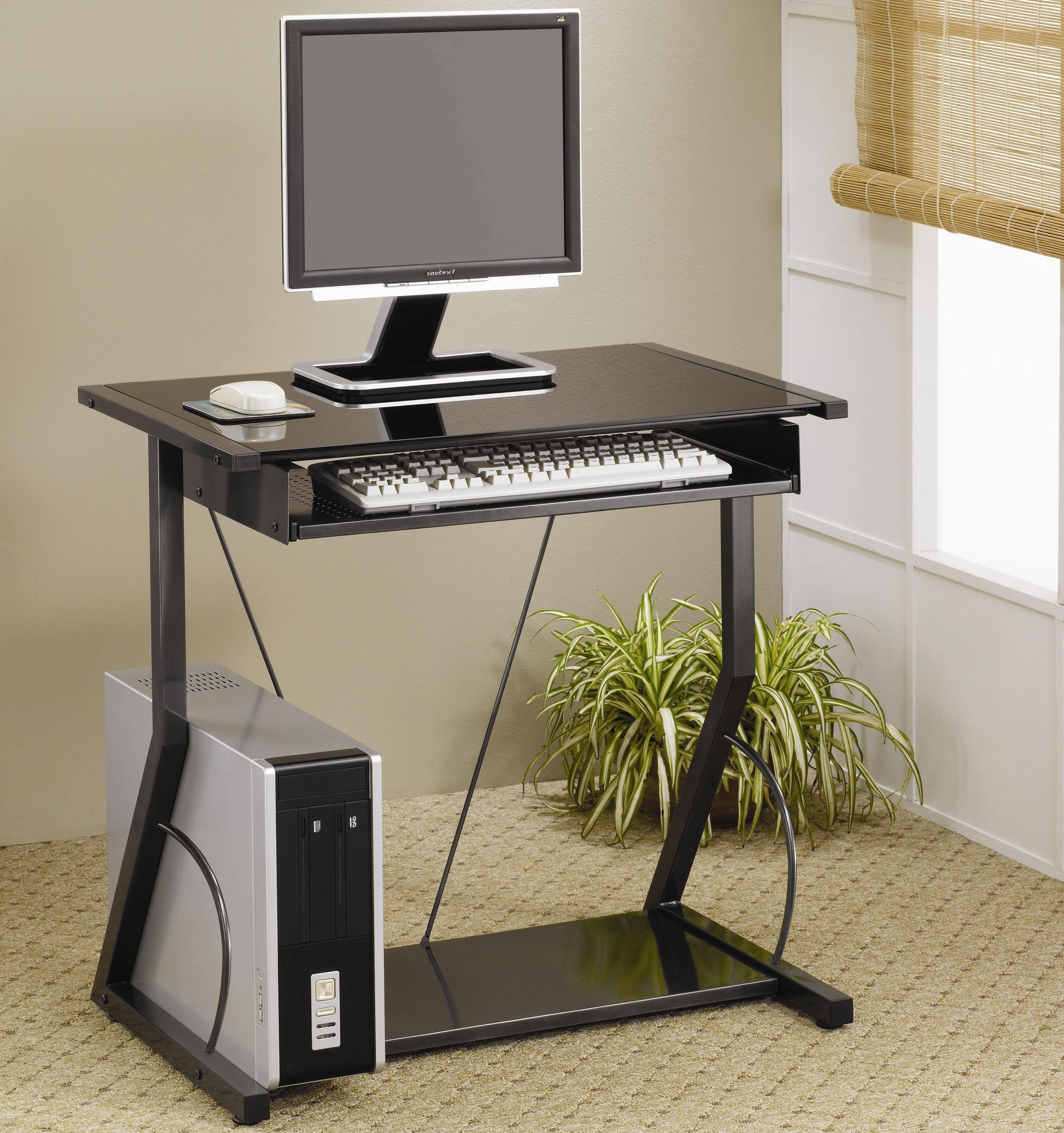 Most Current Computer Desks With Keyboard Tray Intended For Desks Contemporary Computer Desk With Keyboard Tray Lowest Price (View 1 of 20)