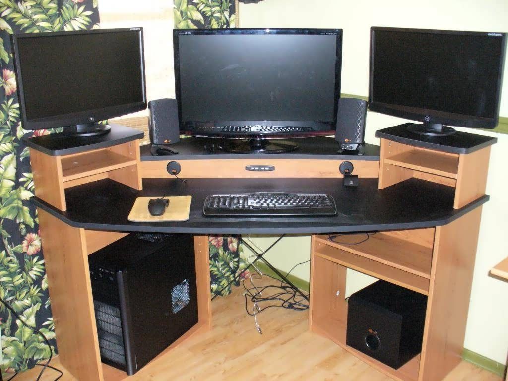 Most Current Computer Gaming Desks For Home Throughout Office Desk : Modern Office Desk Curved Desk Cheap Desk Corner (View 3 of 20)