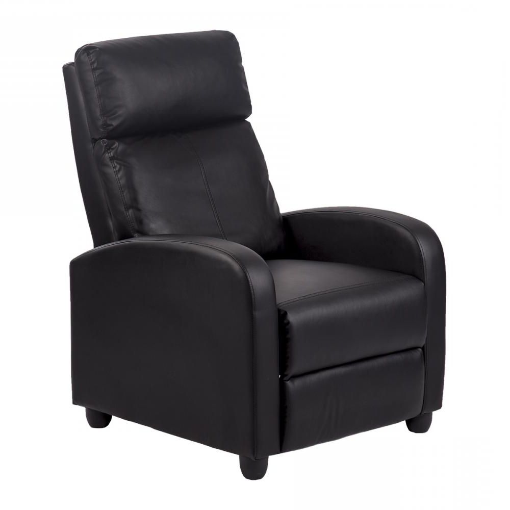 Most Current Recliner Chair Modern Leather Chaise Couch Single Accent Recliner Inside Single Seat Sofa Chairs (Photo 1 of 20)