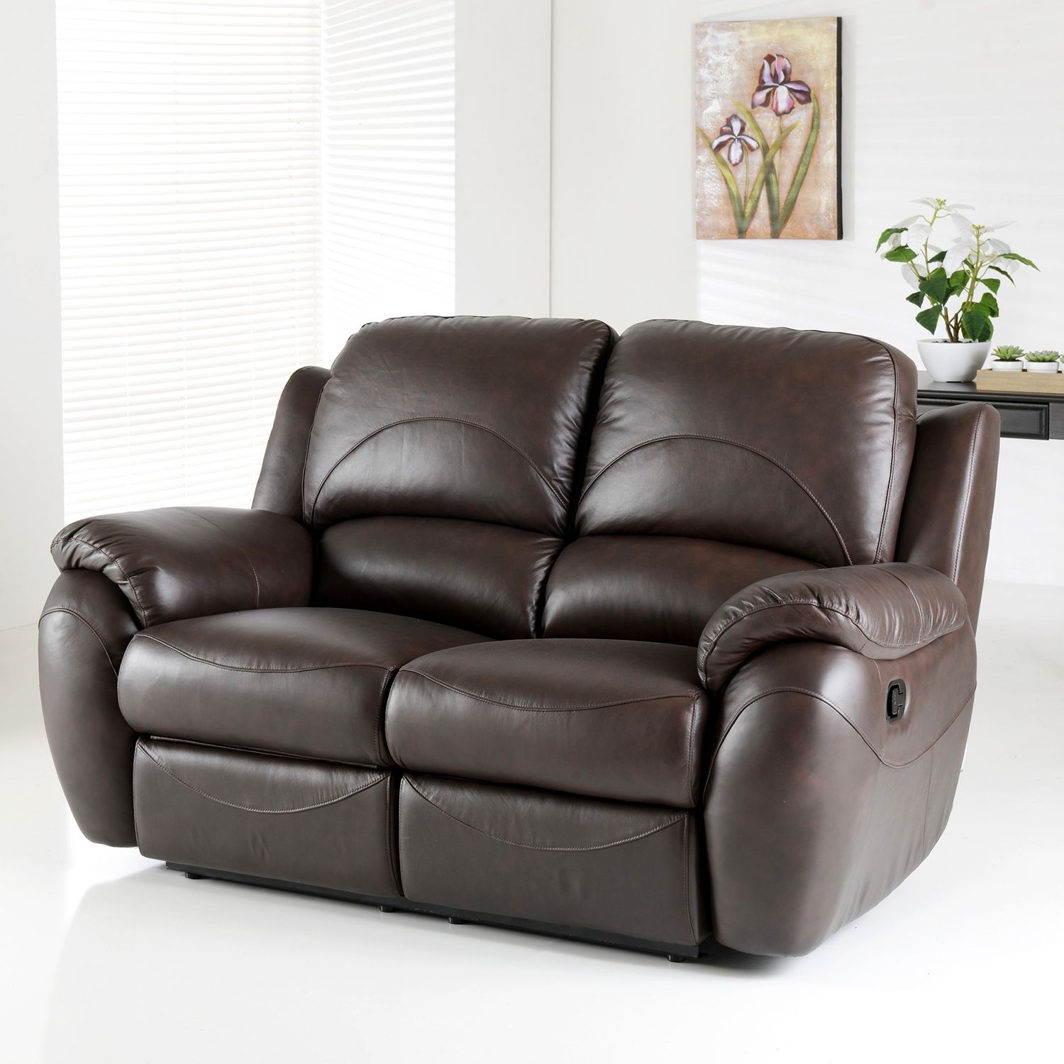 Most Popular 2 Seater Recliner Leather Sofas Inside Cheap Reclining Loveseat With Console Used Leather Recliner Chair (View 1 of 20)