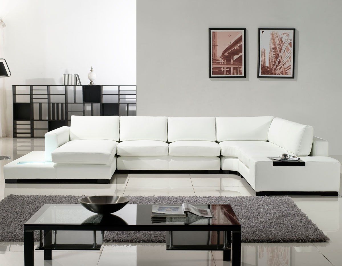 Most Popular Modern Microfiber Sectional Sofas Within Sofa : Modern Modular Sectional Microfiber Sectional With Chaise (View 13 of 20)