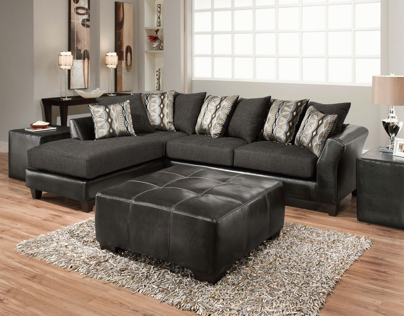 Most Recent Interior: Gorgeous Lady Charcoal Sectional For Living Room Regarding Value City Sectional Sofas (View 14 of 20)