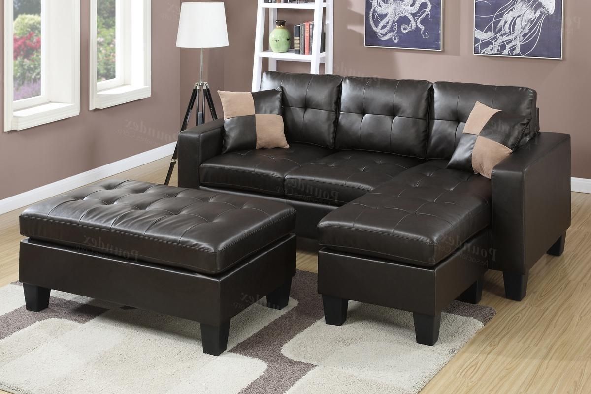 Most Recently Released Sofas With Ottoman Pertaining To Brown Leather Sectional Sofa And Ottoman – Steal A Sofa Furniture (View 9 of 20)