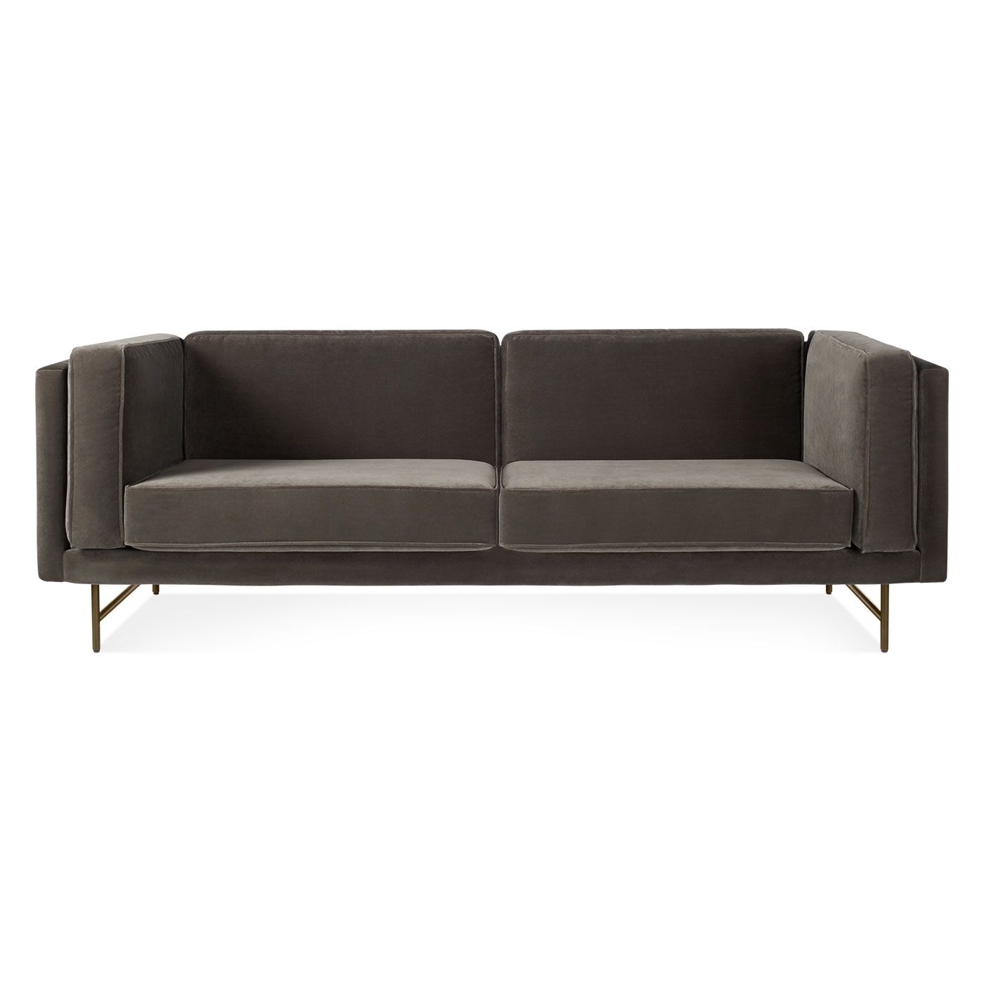 Most Up To Date Modern Sofas In Bank 80" Mink Velvet Sofa – Modern Velvet Sofa (View 1 of 20)