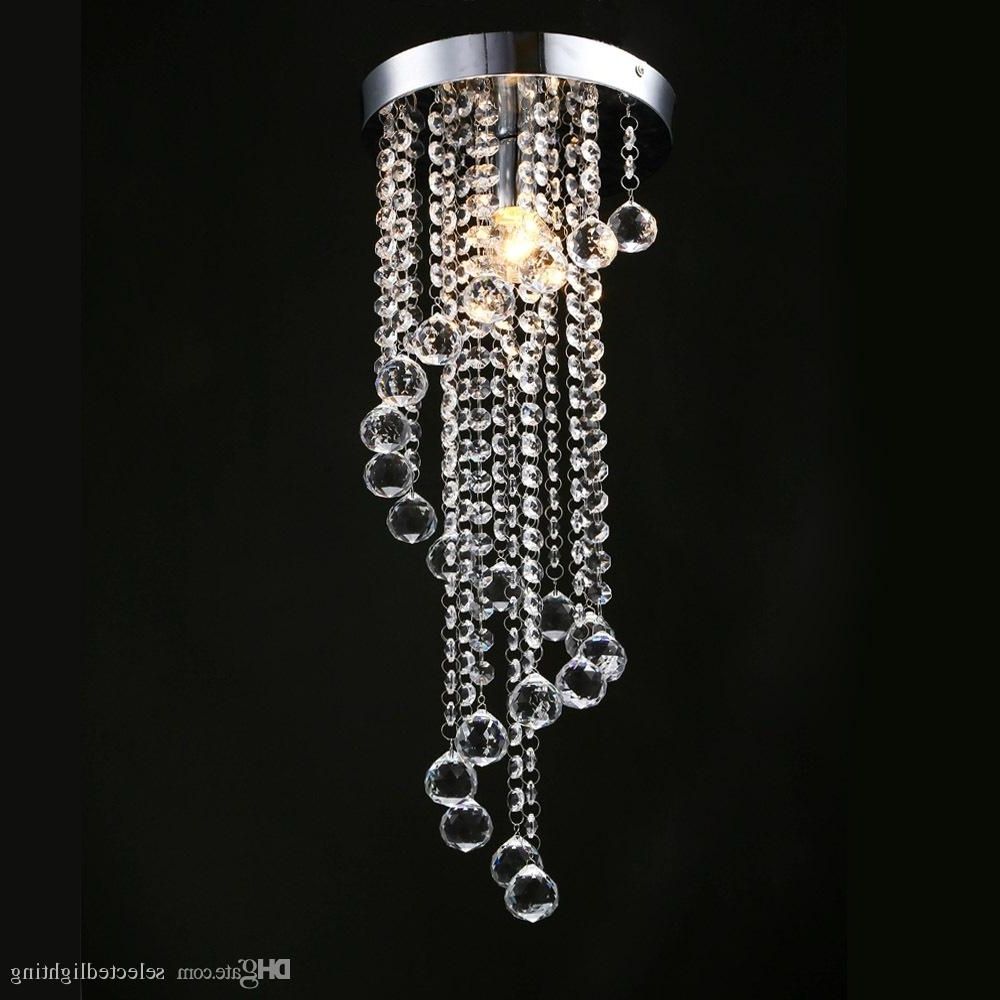 Most Up To Date Small Hallway Chandeliers Throughout 1 Light Small Crystal Chandeliers Lamp Hallway Lightings E14 Led (View 16 of 20)