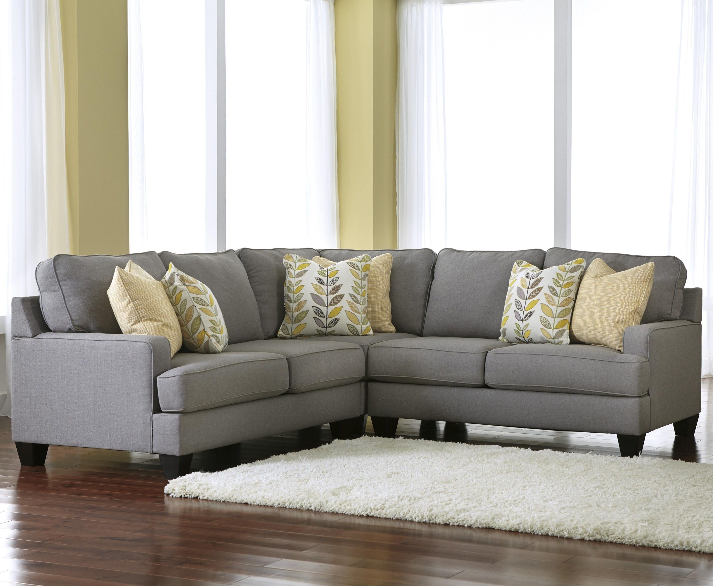 Newest Greenville Sc Sectional Sofas Intended For Signature Designashley Chamberly – Alloy Modern 3 Piece Corner (View 11 of 20)