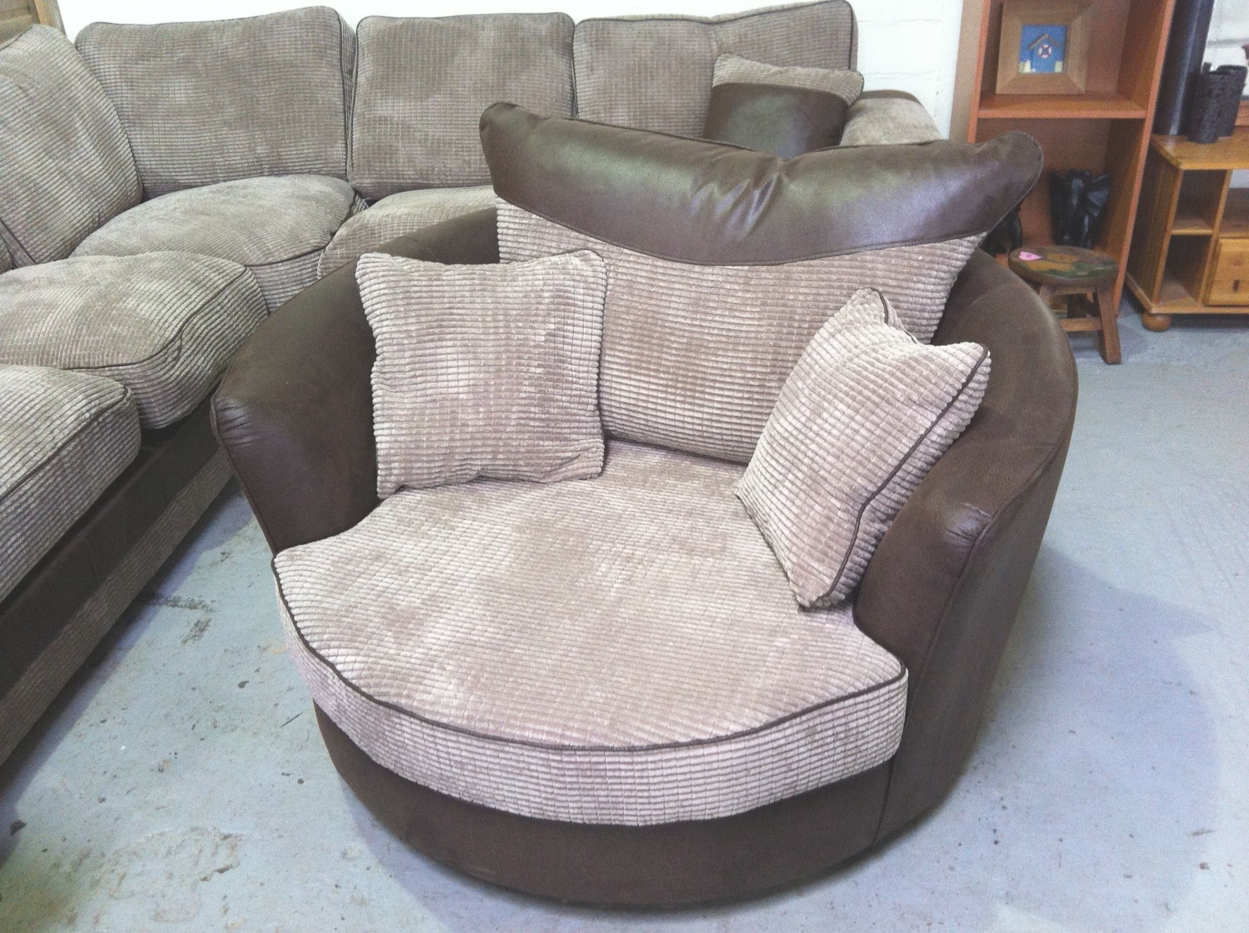 Newest Grey Swivel Chair Tags : Swivel Sofa Chair Teal Velvet Sofa With Regard To Sofas With Swivel Chair (View 8 of 20)