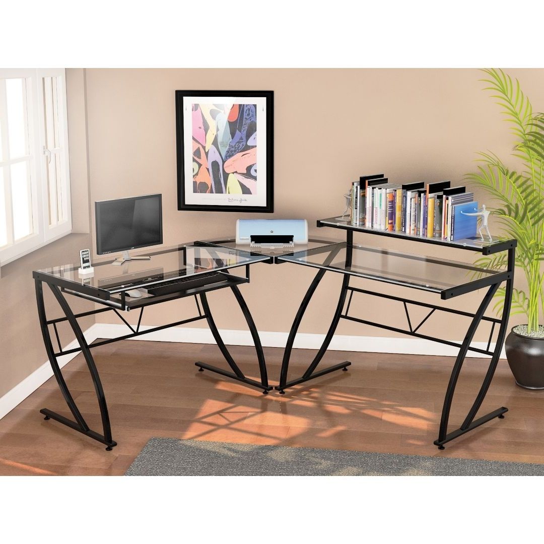 Newest Office Desks Costco Bayside Furnishings Maren Computer Desk Inside Quill Computer Desks (View 6 of 20)