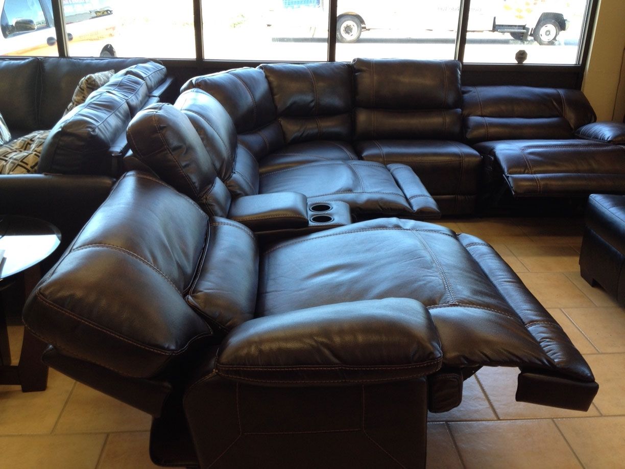 Newest Sectional Sofa. Magnificent Leather Sectional Sofa With Power With Sectional Sofas With Power Recliners (Photo 5 of 20)