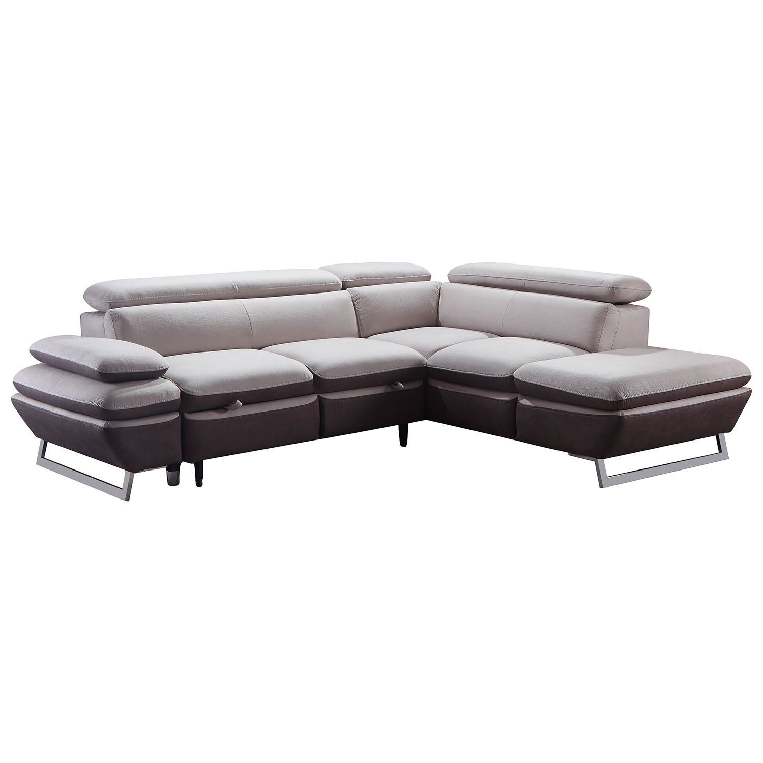 Newfoundland Sectional Sofas With Regard To 2018 Nina Contemporary 2 Piece Nappa Sectional Sofa With Right Facing (View 12 of 20)