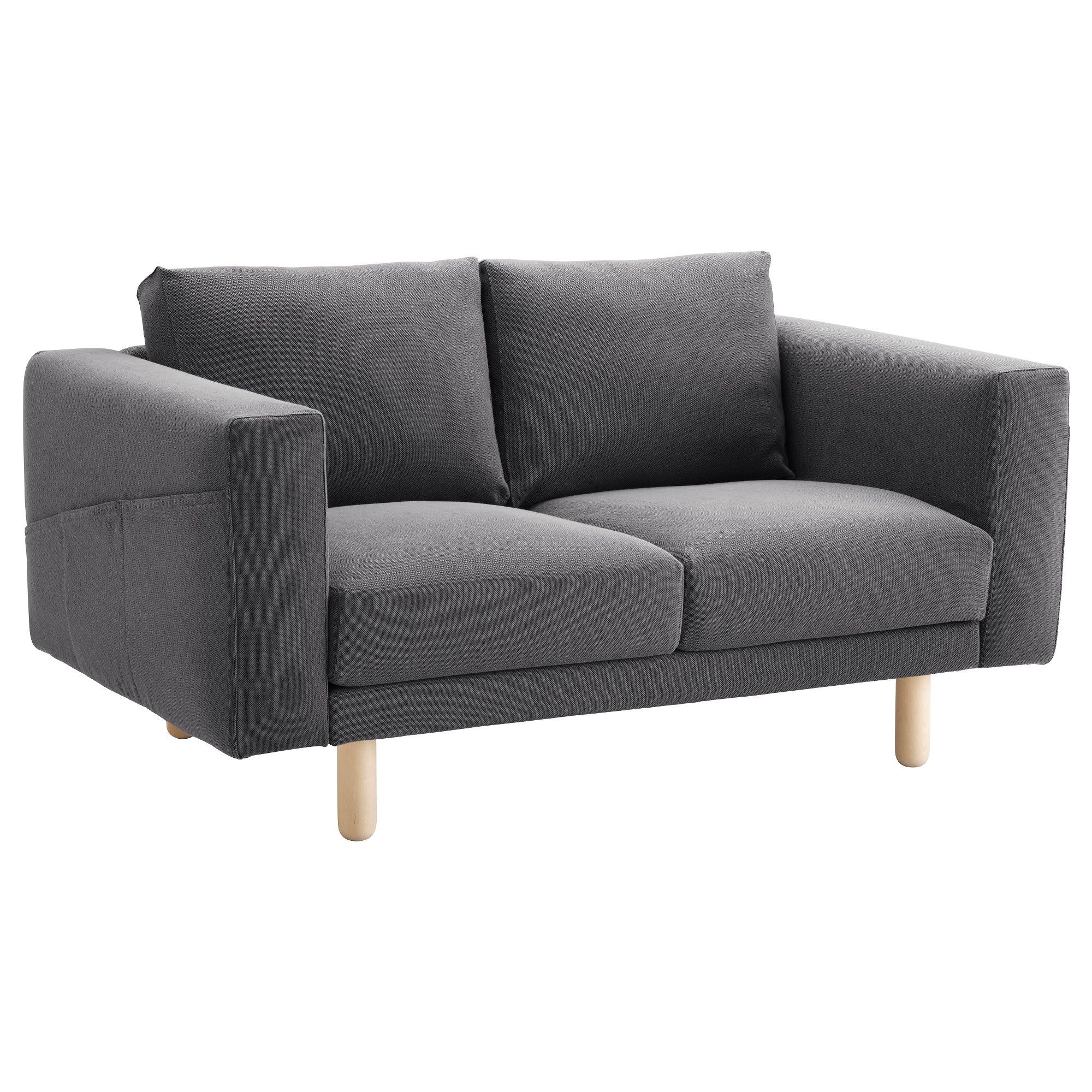 Norsborg 2 Seat Sofa Finnsta Dark Grey/birch – Ikea With Well Known Ikea Two Seater Sofas (View 5 of 20)