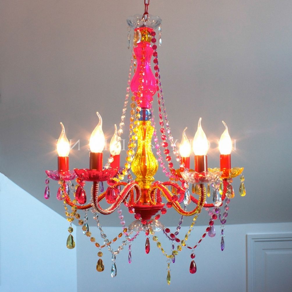 Pendant Lights ~ Gypsy Multi Coloured Retro 6 Light Chandelier With Regard To Newest Small Gypsy Chandeliers (View 6 of 20)