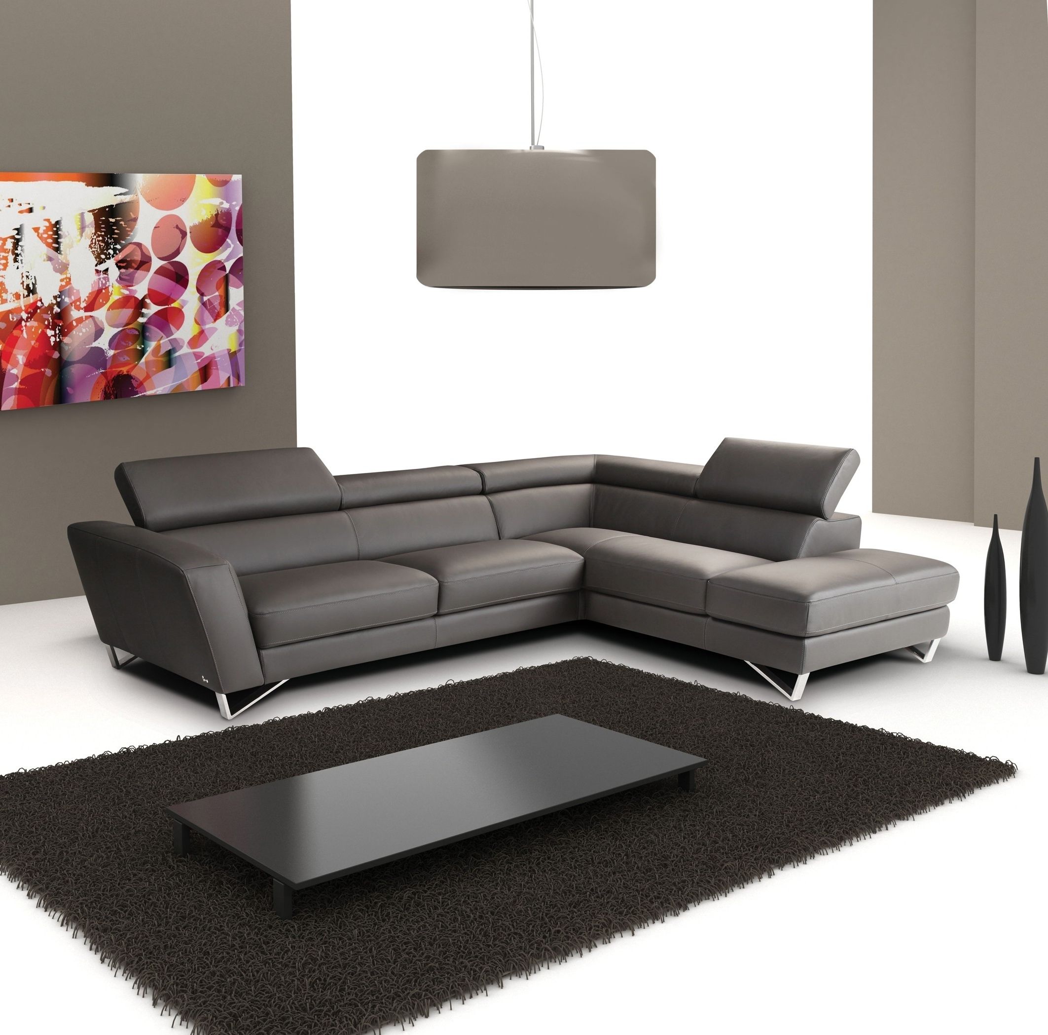 Popular Sparta Italian Leather Modern Sectional Sofa Inside Modern Sectional Sofas (View 3 of 20)